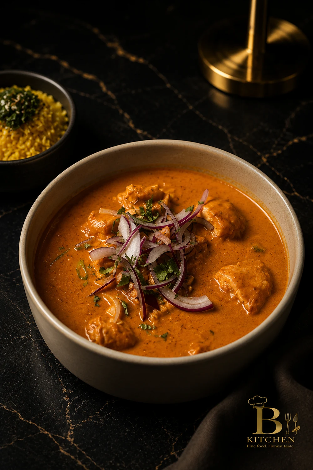 Butter Chicken Royale in einer Schale mit würziger Sauce