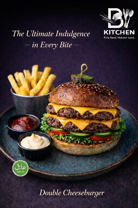 Double Cheese Burger Menu