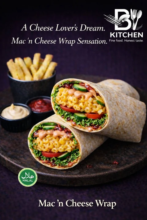 The Mac & Cheese Wrap Menu