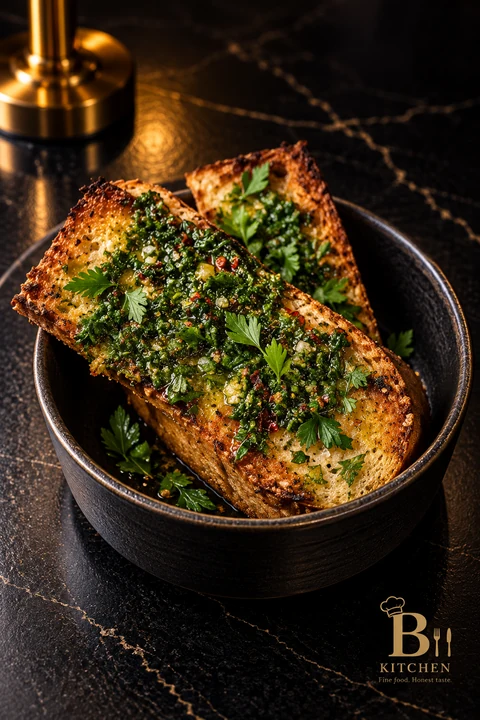 Knuspriges Röstbrot mit Knoblauch & Gewürzen